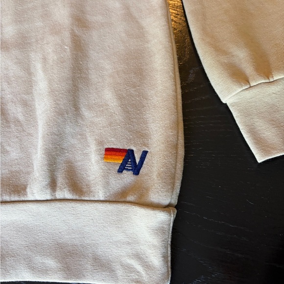 New! Aviator Nation Logo Sweatshirt - Sand - Picture 6 of 9